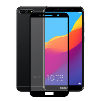 Kaljeno steklo 3D z okvirjem za Honor 7A – črno