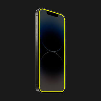 3x Picasee Zaščitno kaljeno steklo z okvirjem, ki se sveti v temi za Apple iPhone 15 - Rumena