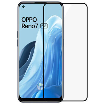 Kaljeno steklo 3D z okvirjem za OPPO Reno 7 5G – črno