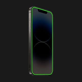 3x Picasee Zaščitno kaljeno steklo z okvirjem, ki se sveti v temi za Honor 8X - Zelena
