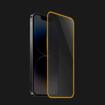 3x Picasee Zaščitno kaljeno steklo z okvirjem, ki se sveti v temi za Xiaomi Mi 10 - Oranžna