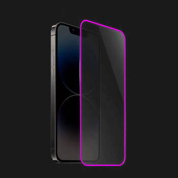 3x Picasee Zaščitno kaljeno steklo z okvirjem, ki se sveti v temi za Samsung Galaxy A41 A415F - Rožnata