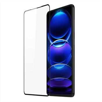 Kaljeno steklo 3D z okvirjem za Xiaomi Redmi Note 13 5G – črno