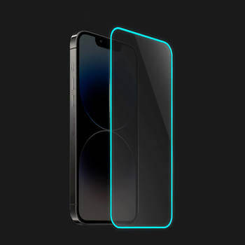 3x Picasee Zaščitno kaljeno steklo z okvirjem, ki se sveti v temi za Samsung Galaxy A25 A256B 5G - Modra