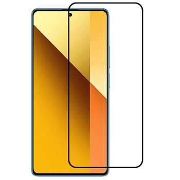 Kaljeno steklo 3D z okvirjem za Xiaomi Redmi Note 13 Pro 4G – črno