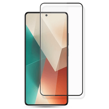 Kaljeno steklo 3D z okvirjem za Xiaomi Redmi Note 13 4G – črno