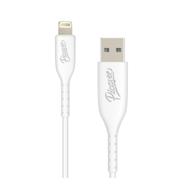 Picasee USB Kabel Lightning - USB 2.0 - Bela