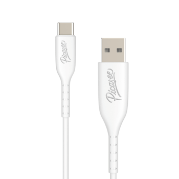 Picasee USB Kabel USB C - USB 2.0 - Bela