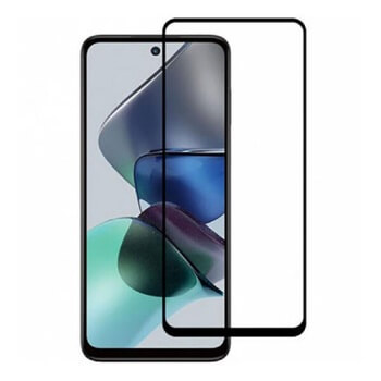 Kaljeno steklo 3D z okvirjem za Motorola Moto G14 – črno