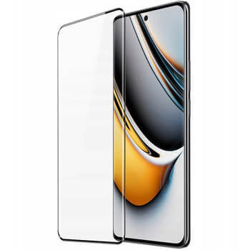 3x ukrivljeno zaščitno steklo 3D za Realme 11 Pro+ – črno