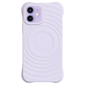 Picasee Shock-proof case s MagSafe Apple iPhone 12 - Osebno graviranje - Vijolična