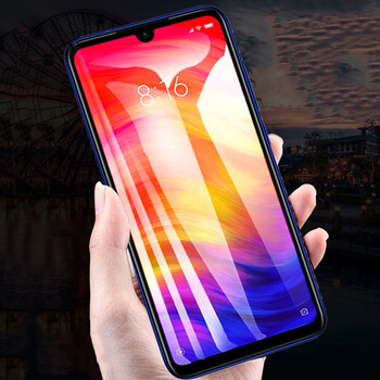 Picasee zaščitno kaljeno steklo 3D z okvirjem za Xiaomi Redmi Note 7 – črno
