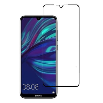 Picasee zaščitno kaljeno steklo 3D z okvirjem za Huawei Y7 2019 – črno