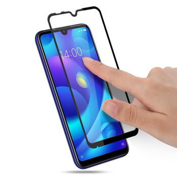 Kaljeno steklo 3D z okvirjem za Xiaomi Redmi 7 – črno