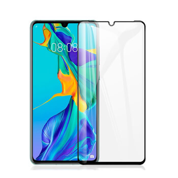 3x Picasee kaljeno steklo 3D z okvirjem za Huawei P30 – črno – 2+1 brezplačno