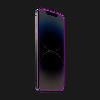 3x Picasee Zaščitno kaljeno steklo z okvirjem, ki se sveti v temi za Apple iPhone 16 Plus - Rožnata