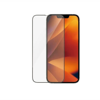 Kaljeno steklo 3D z okvirjem za Apple iPhone 16 Plus – črno