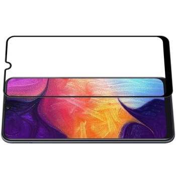 Picasee zaščitno kaljeno steklo 3D z okvirjem za Samsung Galaxy A40 A405F – črno