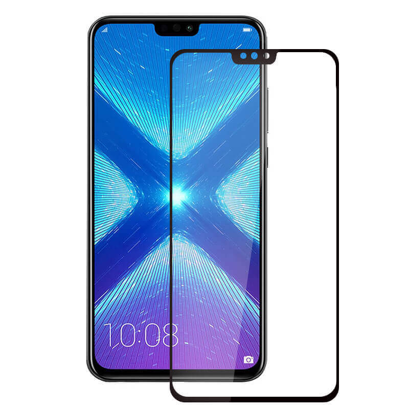 Picasee zaščitno kaljeno steklo 3D z okvirjem za Honor X8 4G – črno