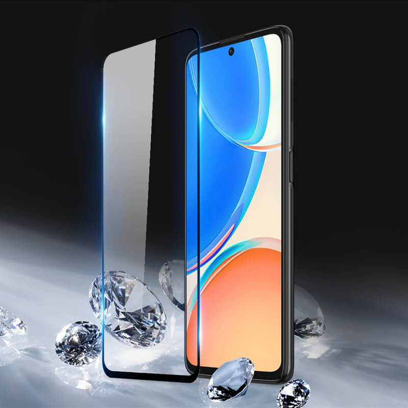 3x Picasee kaljeno steklo 3D z okvirjem za Honor X8 5G – črno – 2+1 brezplačno