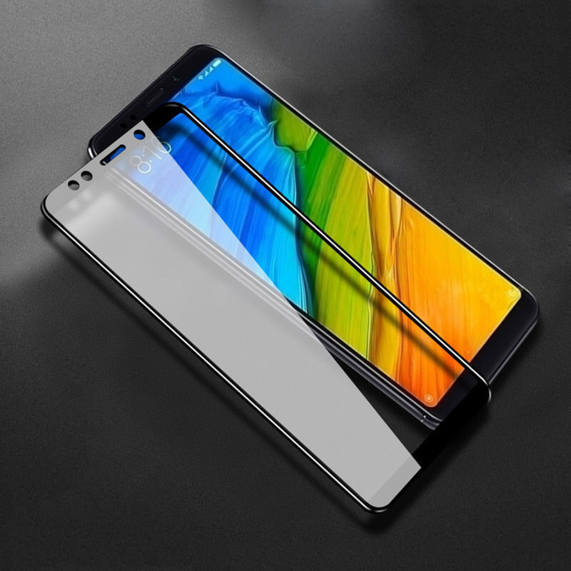 3x Picasee kaljeno steklo 3D z okvirjem za Xiaomi Redmi Note 5 Global – črno – 2+1 brezplačno