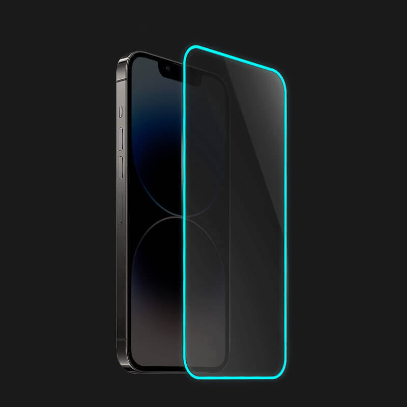 Picasee Zaščitno kaljeno steklo z okvirjem, ki se sveti v temi za Huawei Nova 3 - Modra