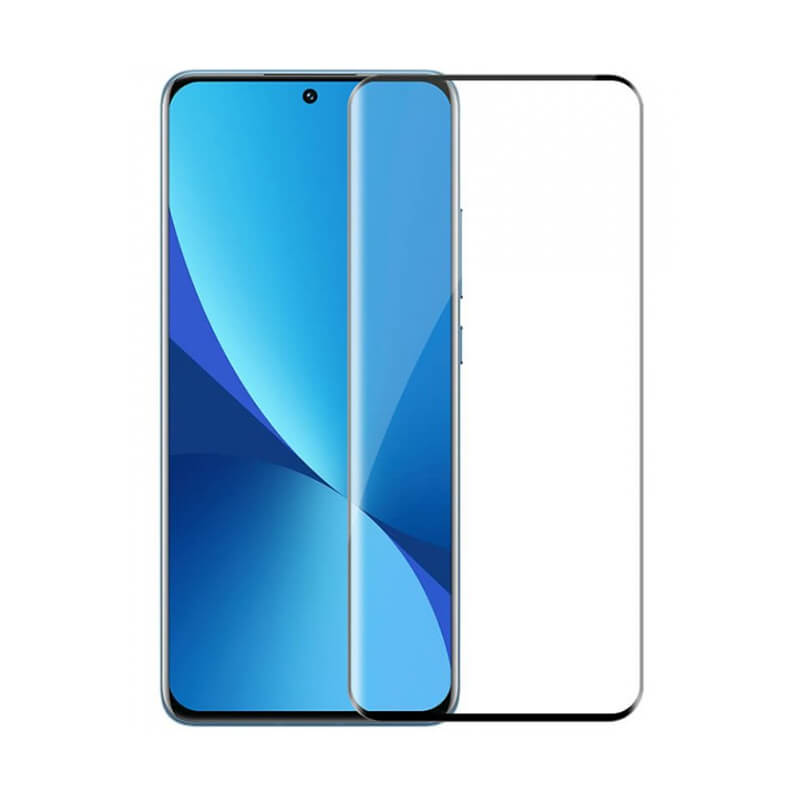 3x Picasee ukrivljeno zaščitno steklo 3D za Xiaomi 12 – črno – 2+1 brezplačno