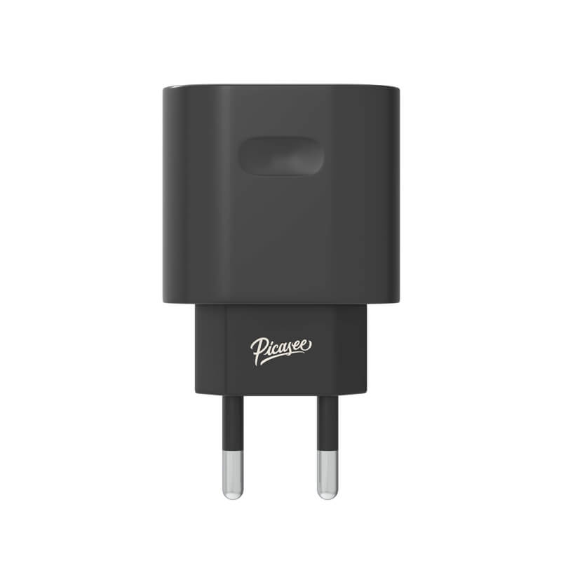 Picasee USB-C PD Edinstven polnilec 20W - Črna