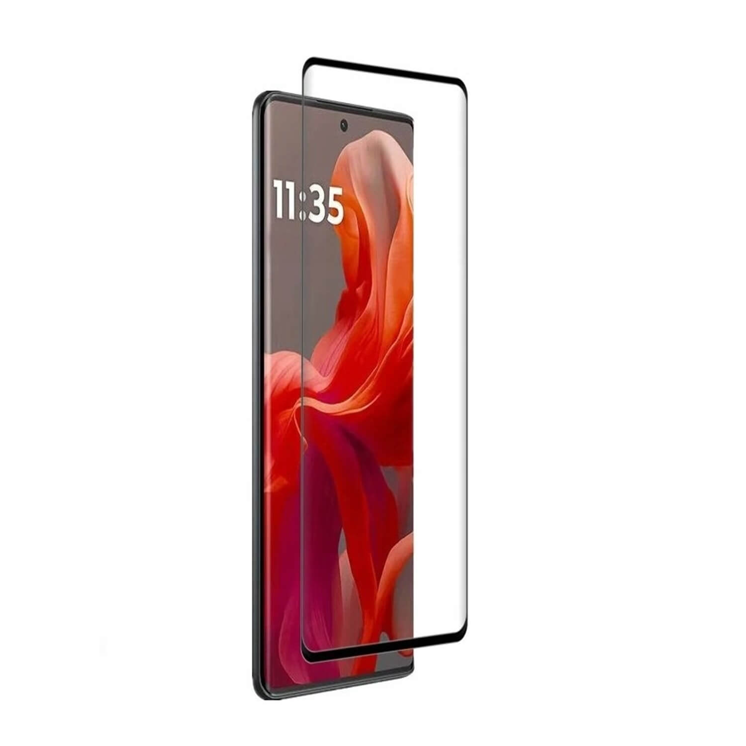 3x Picasee kaljeno steklo 3D z okvirjem za Motorola Moto G85 – črno – 2+1 brezplačno