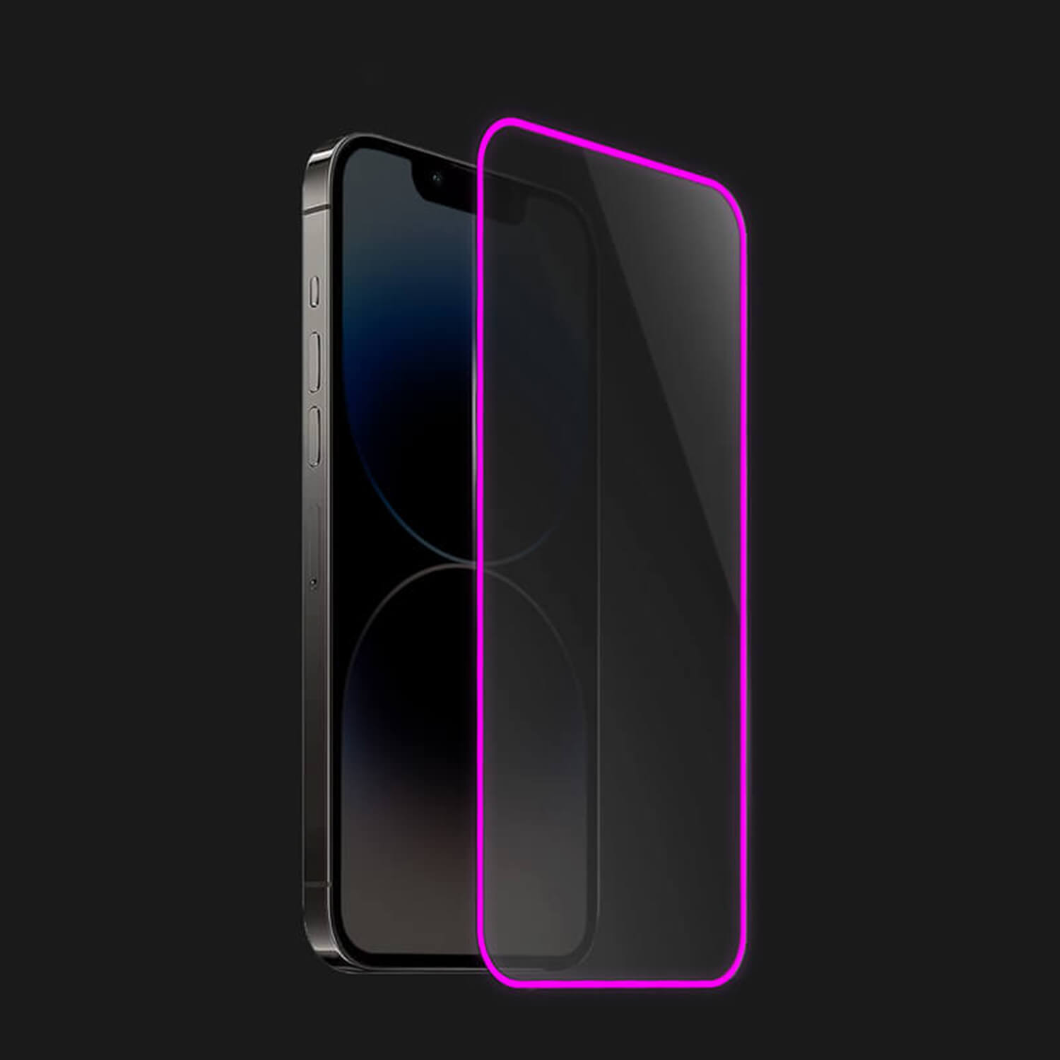 3x Picasee Zaščitno kaljeno steklo z okvirjem, ki se sveti v temi za Apple iPhone 16 Plus - Rožnata